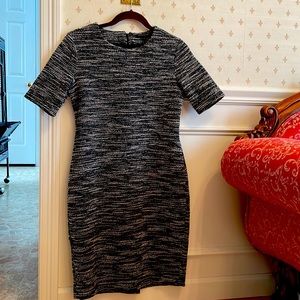 Banana Republic gray and white sweater dress